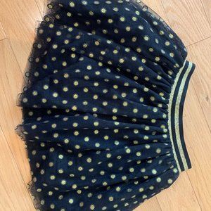 Truly Me Black/Gold Polka Dot Skirt Size 4